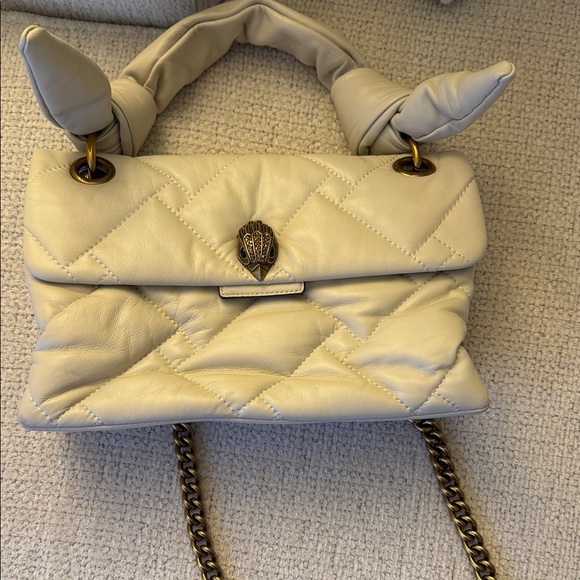 Kurt Geiger Cream Quilted Shoulder Bag with Gold Chain - Picture 6 of 6